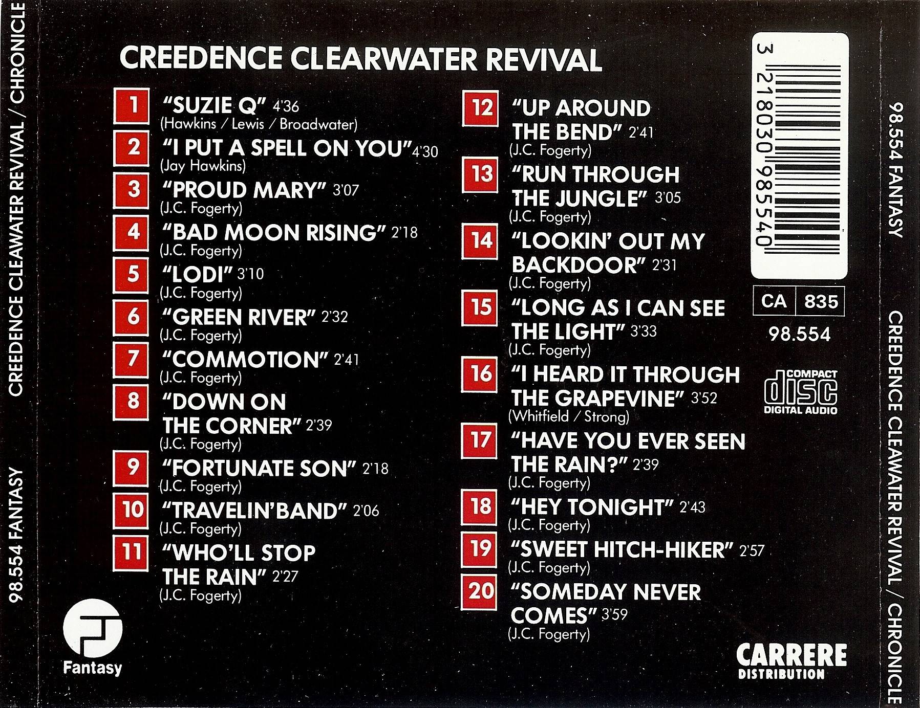 Creedence Clearwater Revival Chronicle : Back FR
